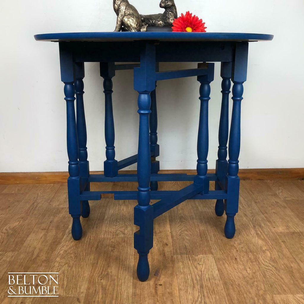 Gate Leg Drop Leaf Dining Table in Blue-Belton & Bumble