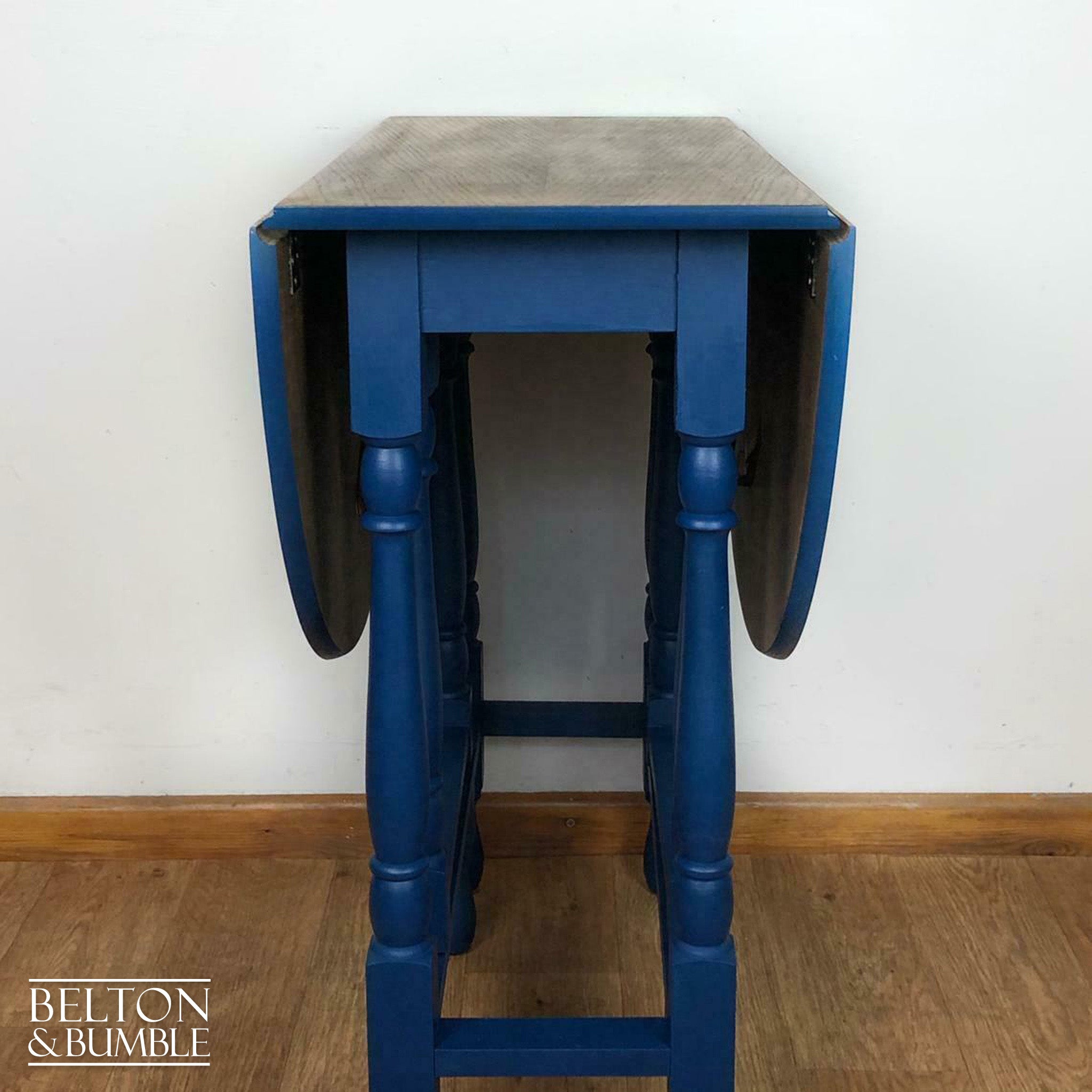 Gate Leg Drop Leaf Dining Table in Blue-Belton & Bumble