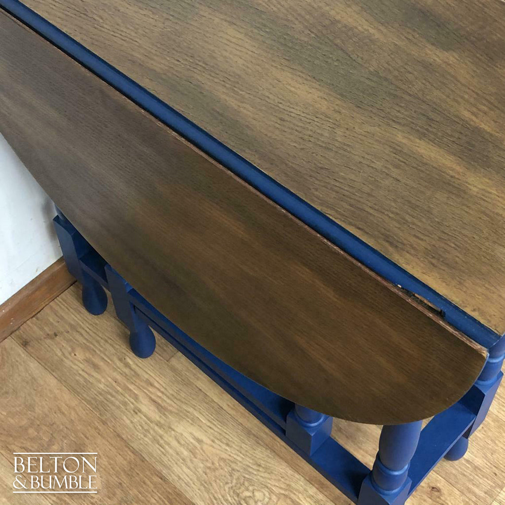 Gate Leg Drop Leaf Dining Table in Blue-Belton & Bumble