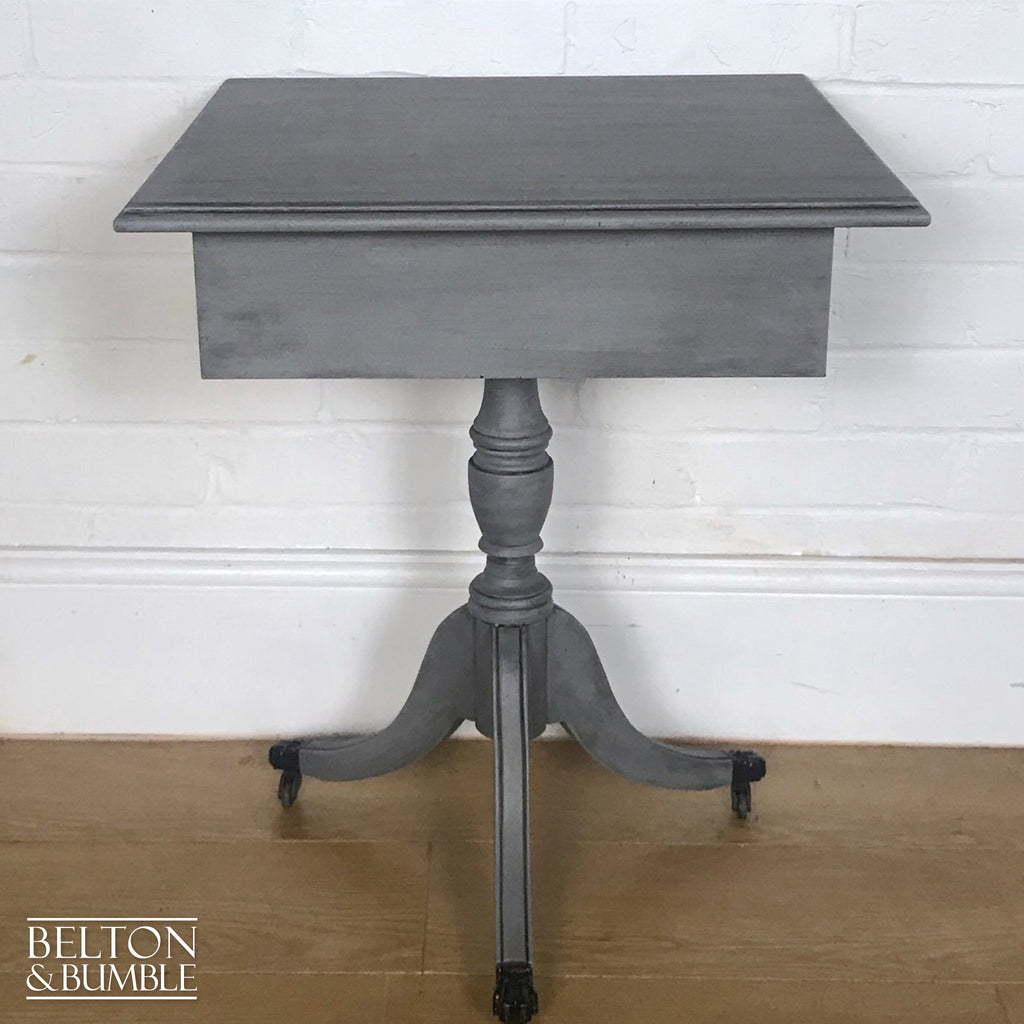 Square Grey Side Table or Wine Table-Belton & Bumble