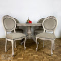 Italian Dining Table and Four Chair Set in Stone-Belton & Bumble
