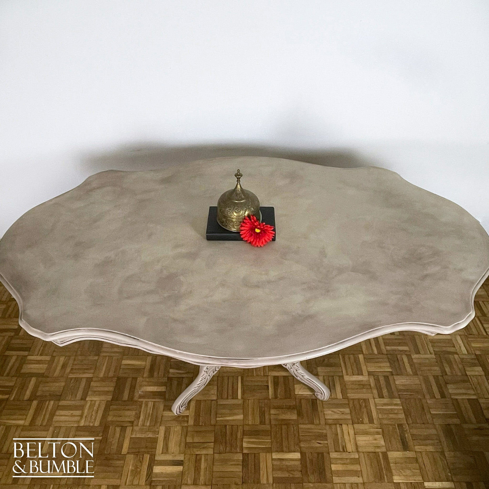 Italian Dining Table and Four Chair Set in Stone-Belton & Bumble