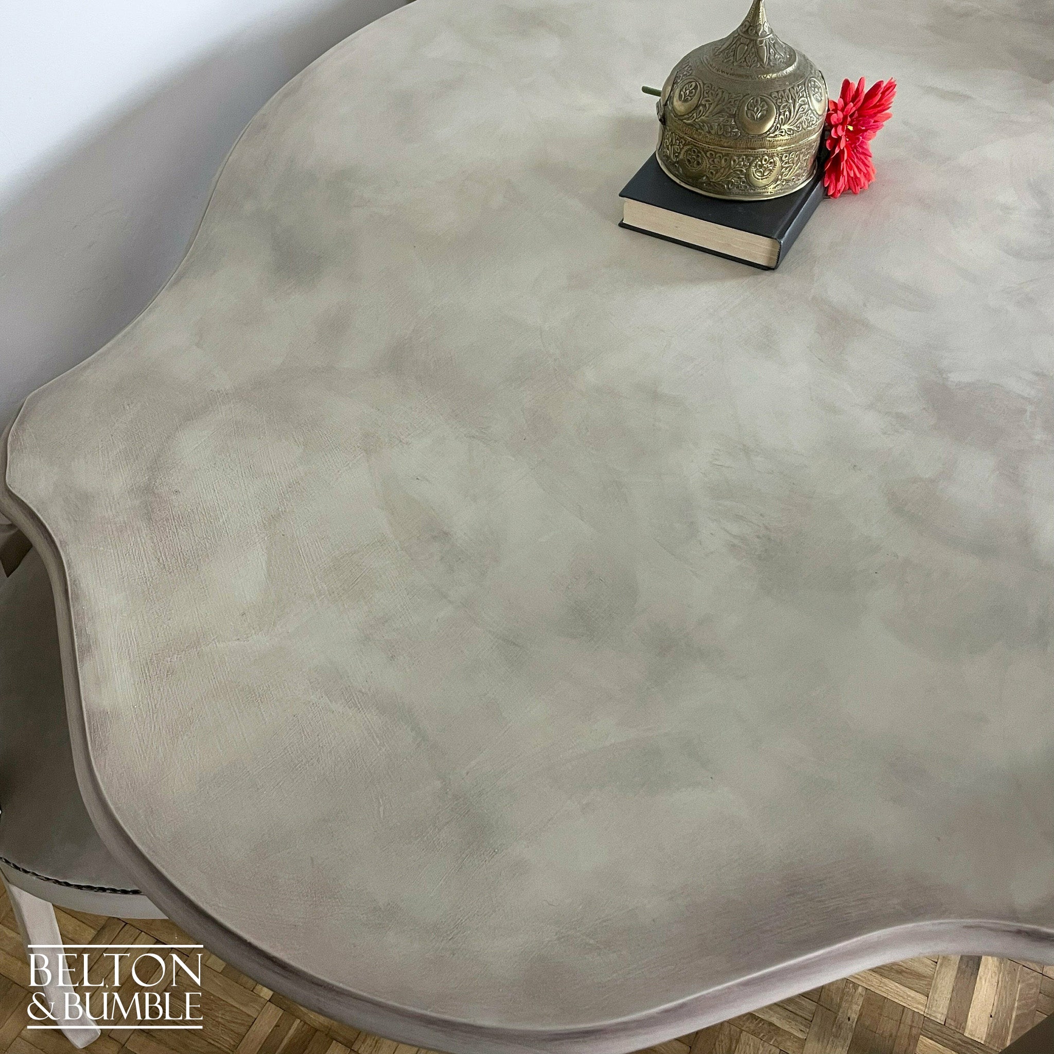 Italian Dining Table and Four Chair Set in Stone-Belton & Bumble