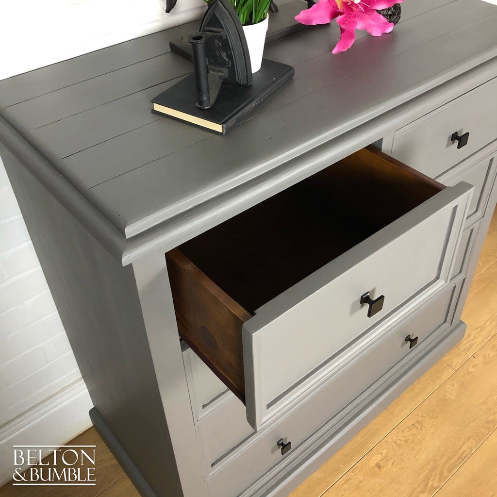 Large Wooden Chest of Drawers in Grey-Belton & Bumble