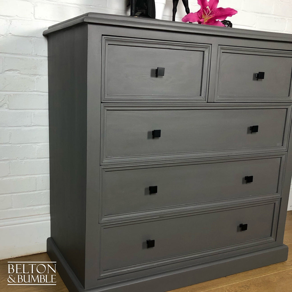 Large Wooden Chest of Drawers in Grey-Belton & Bumble