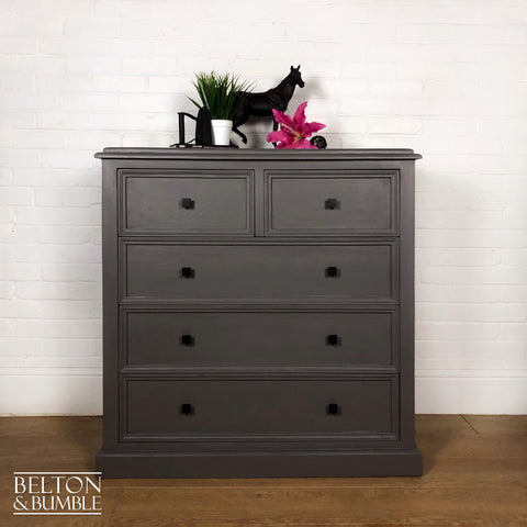 Large Wooden Chest of Drawers in Grey-Belton & Butler