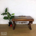 Leather Topped Chess Board Coffee Table-Belton & Bumble