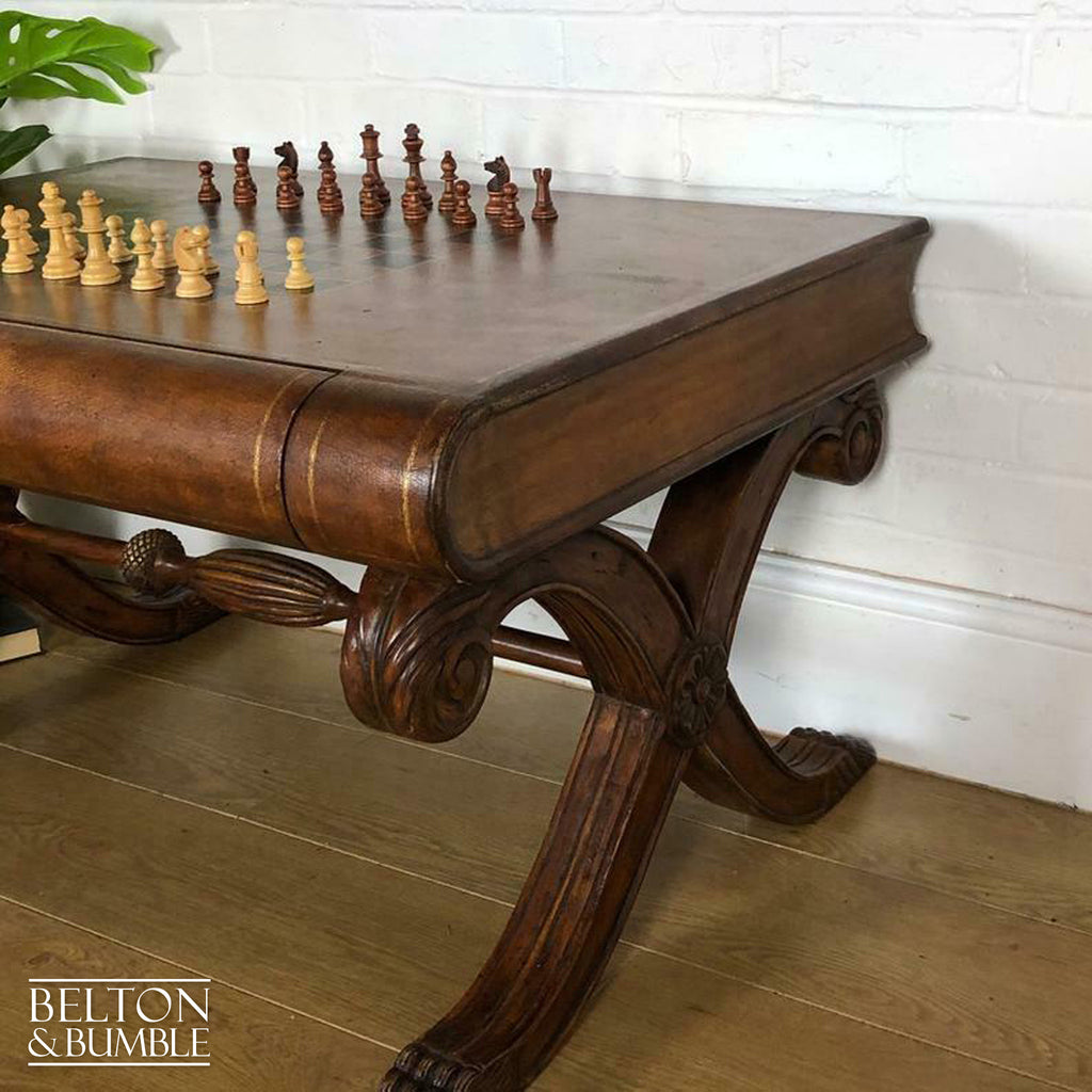 Leather Topped Chess Board Coffee Table-Belton & Bumble