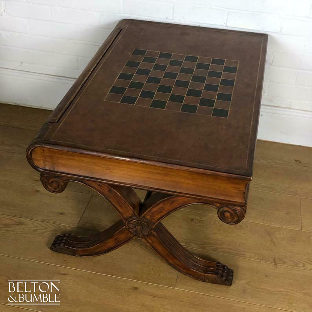Leather Topped Chess Board Coffee Table-Belton & Bumble