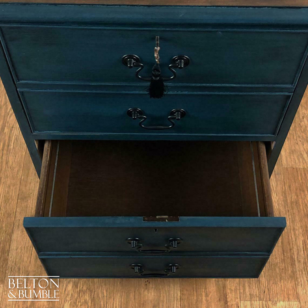Lockable Wooden Filing Cabinet in Blue-Belton & Bumble