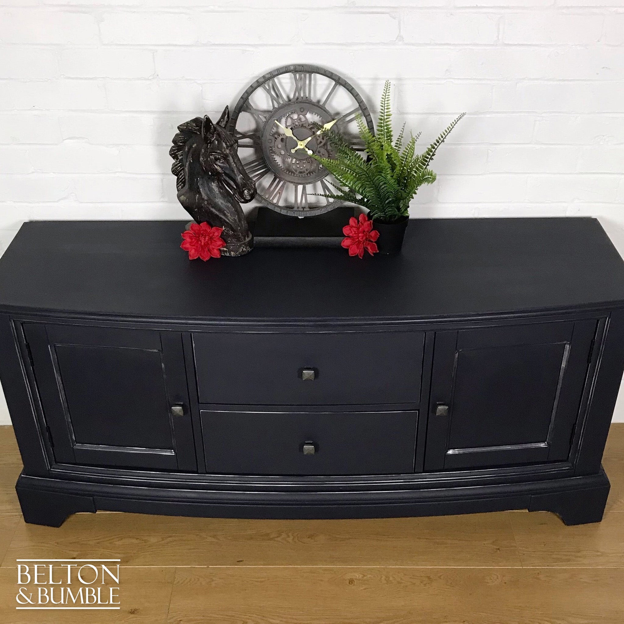 Low Level Navy Blue Sideboard / Entertainment Unit-Belton & Bumble