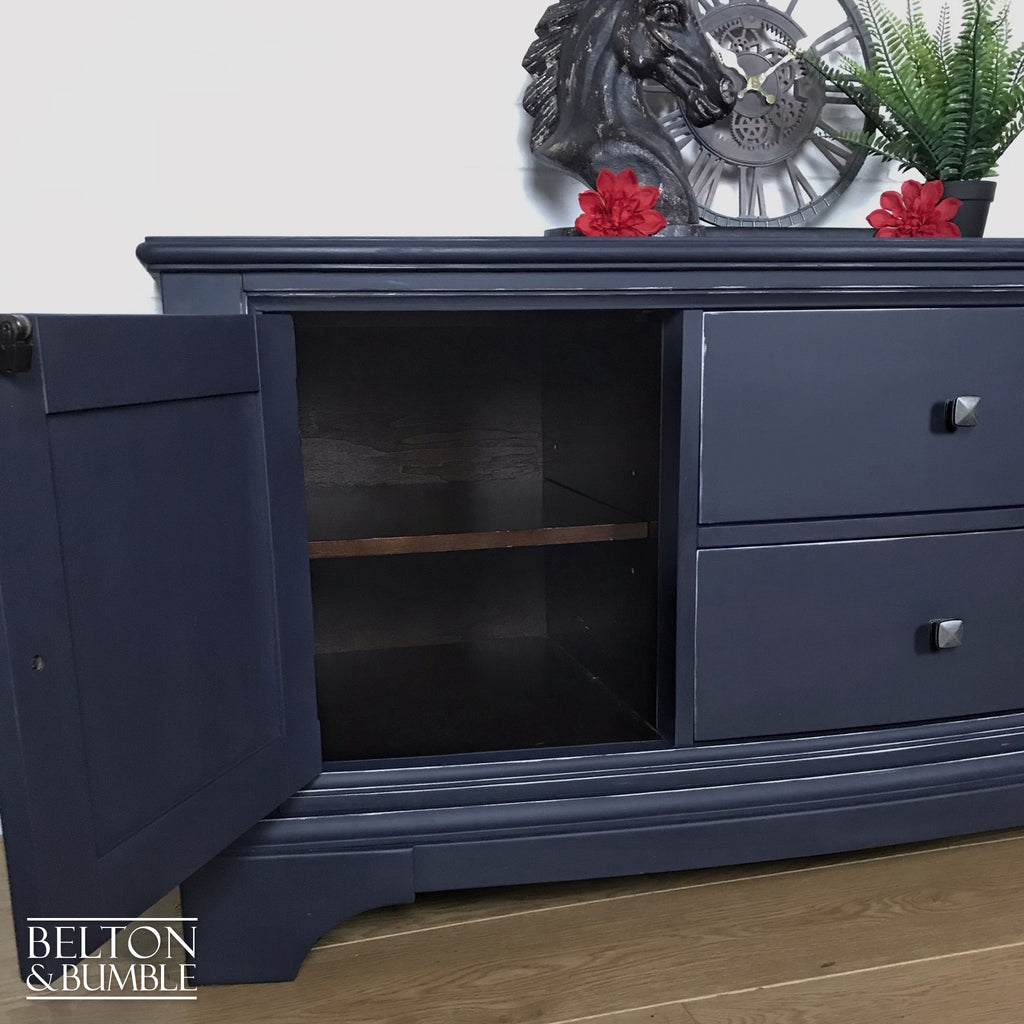 Low Level Navy Blue Sideboard / Entertainment Unit-Belton & Bumble