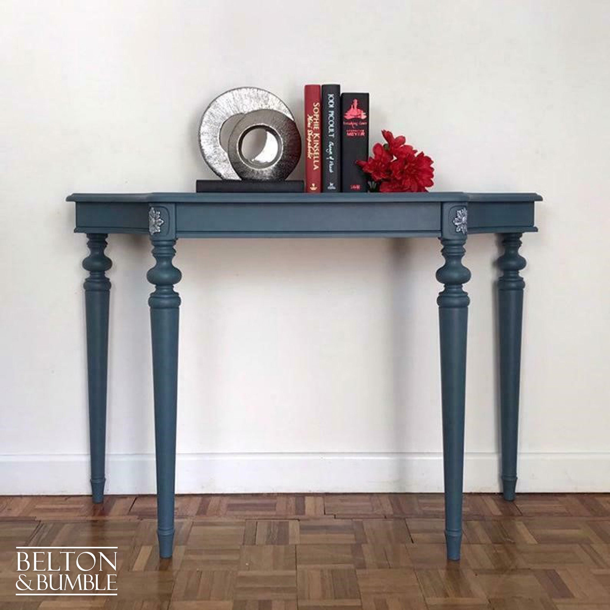 Mid Blue Hallway Console Table-Belton & Bumble