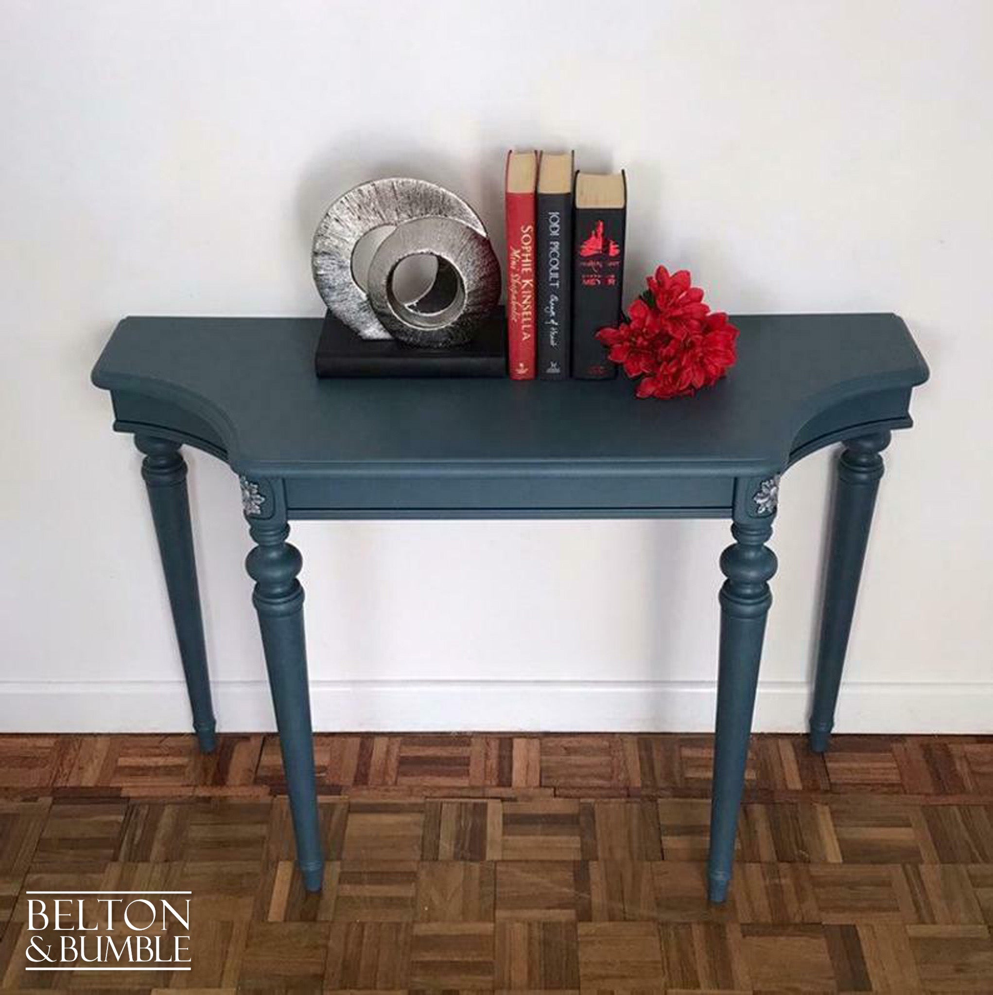 Mid Blue Hallway Console Table-Belton & Bumble