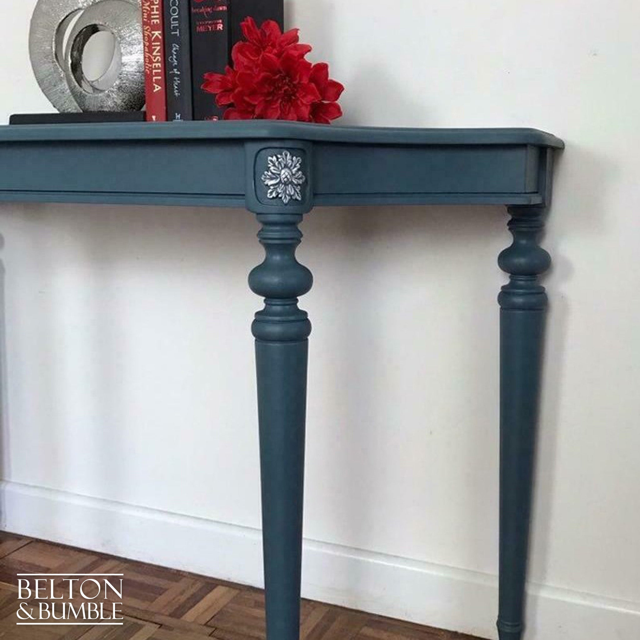 Mid Blue Hallway Console Table-Belton & Bumble