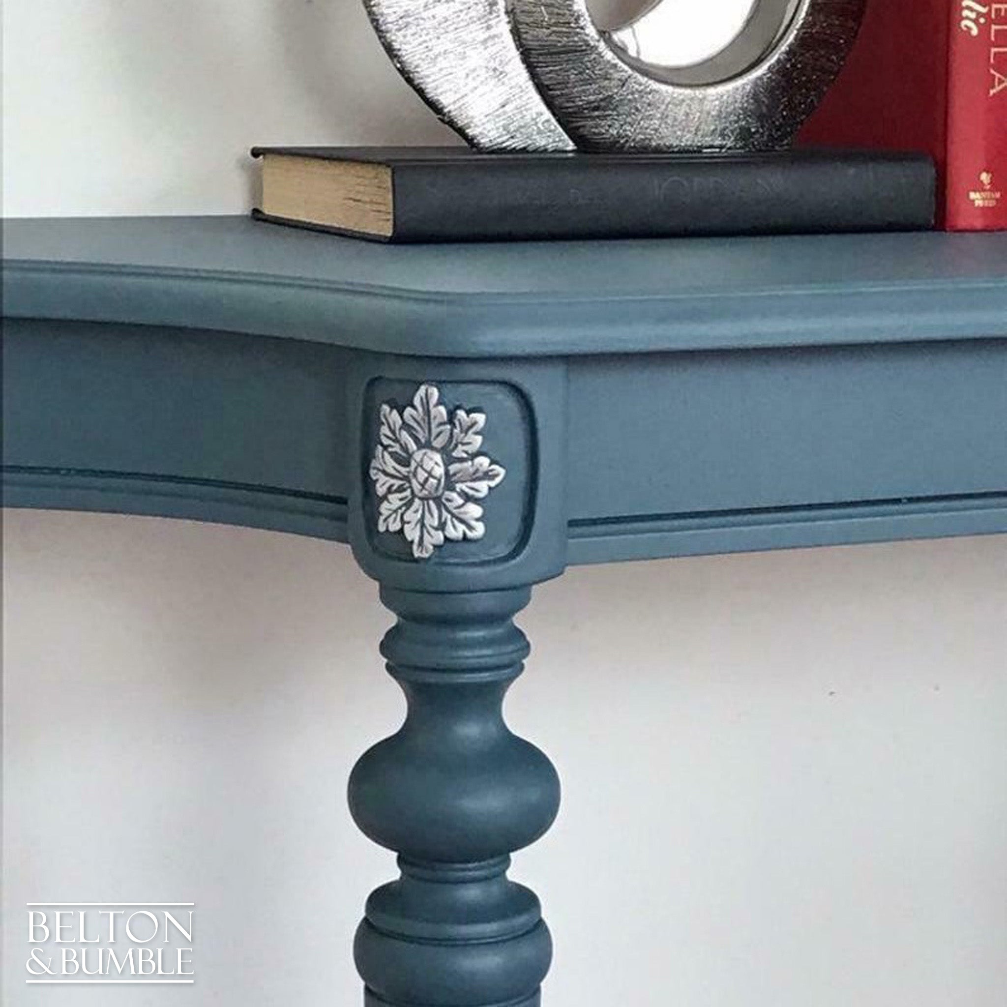 Mid Blue Hallway Console Table-Belton & Bumble