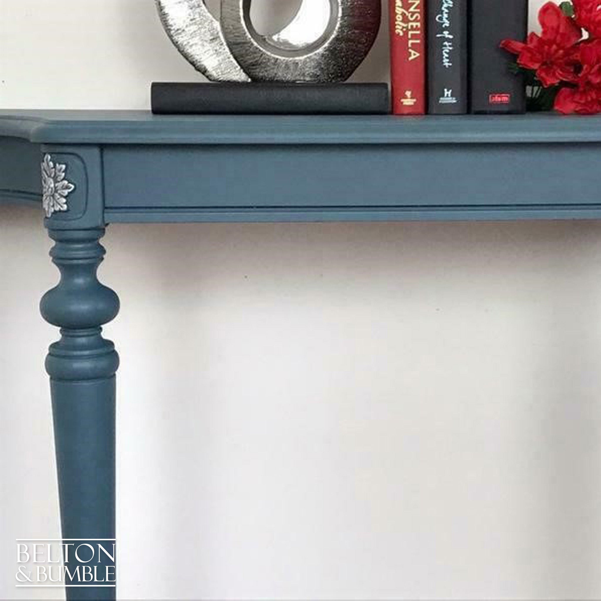 Mid Blue Hallway Console Table-Belton & Bumble