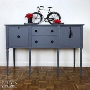 Mid Grey Regency Style Vintage Serpentine Sideboard-Belton & Butler