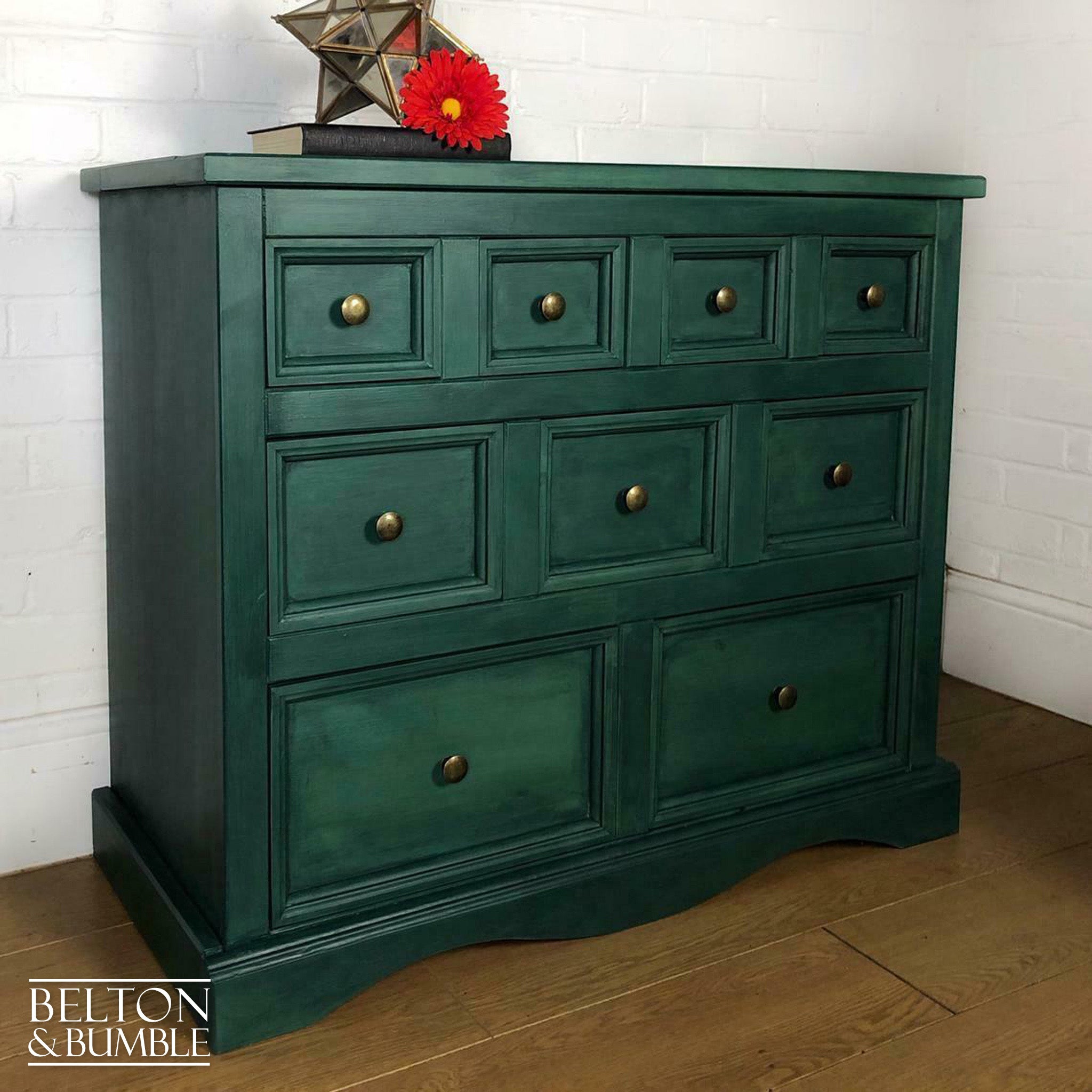 Multi Drawer Chest of Drawers in Green-Belton & Bumble