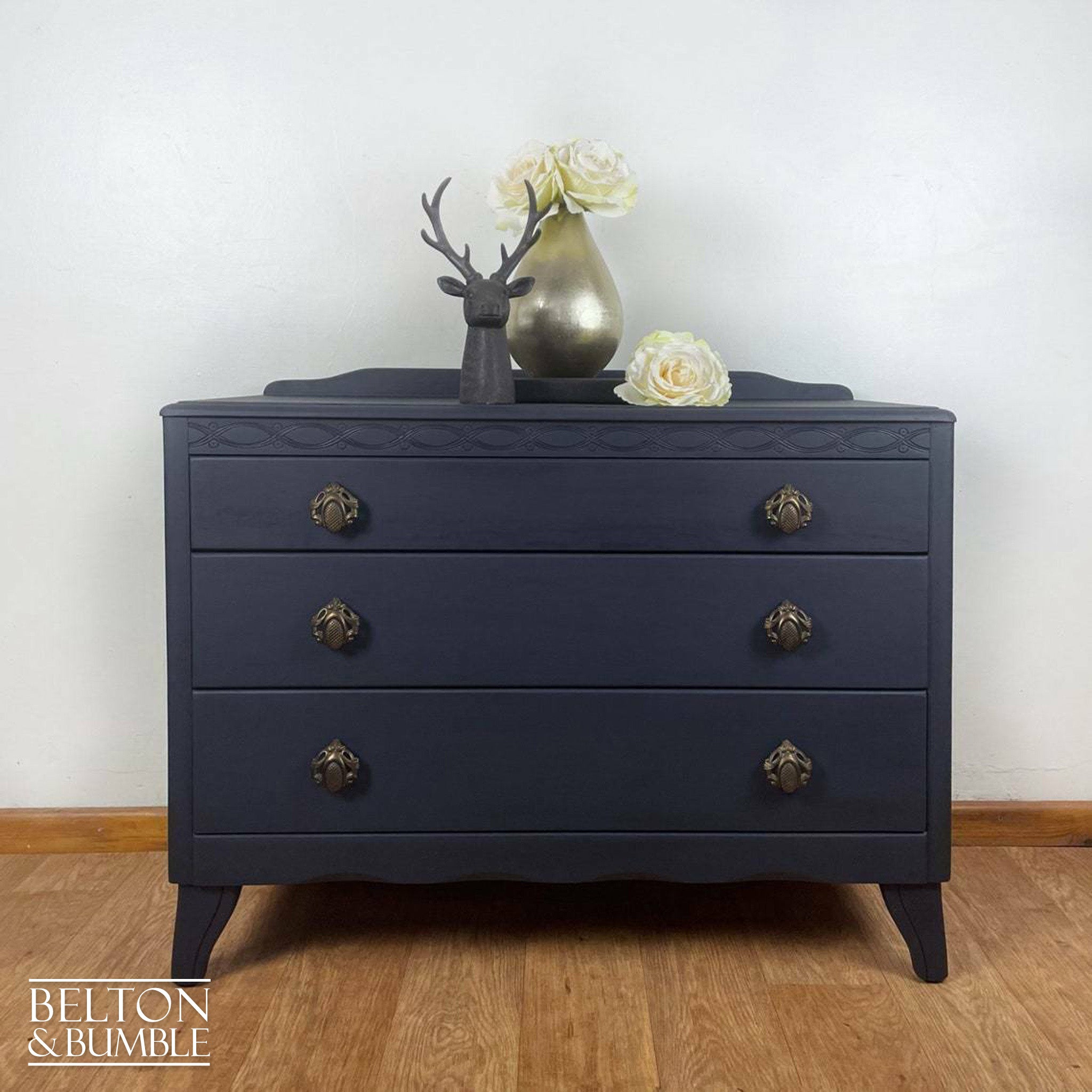 Navy Blue Chest of Drawers by Lebus-Belton & Bumble