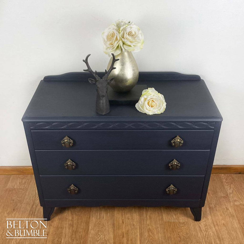 Navy Blue Chest of Drawers by Lebus-Belton & Bumble
