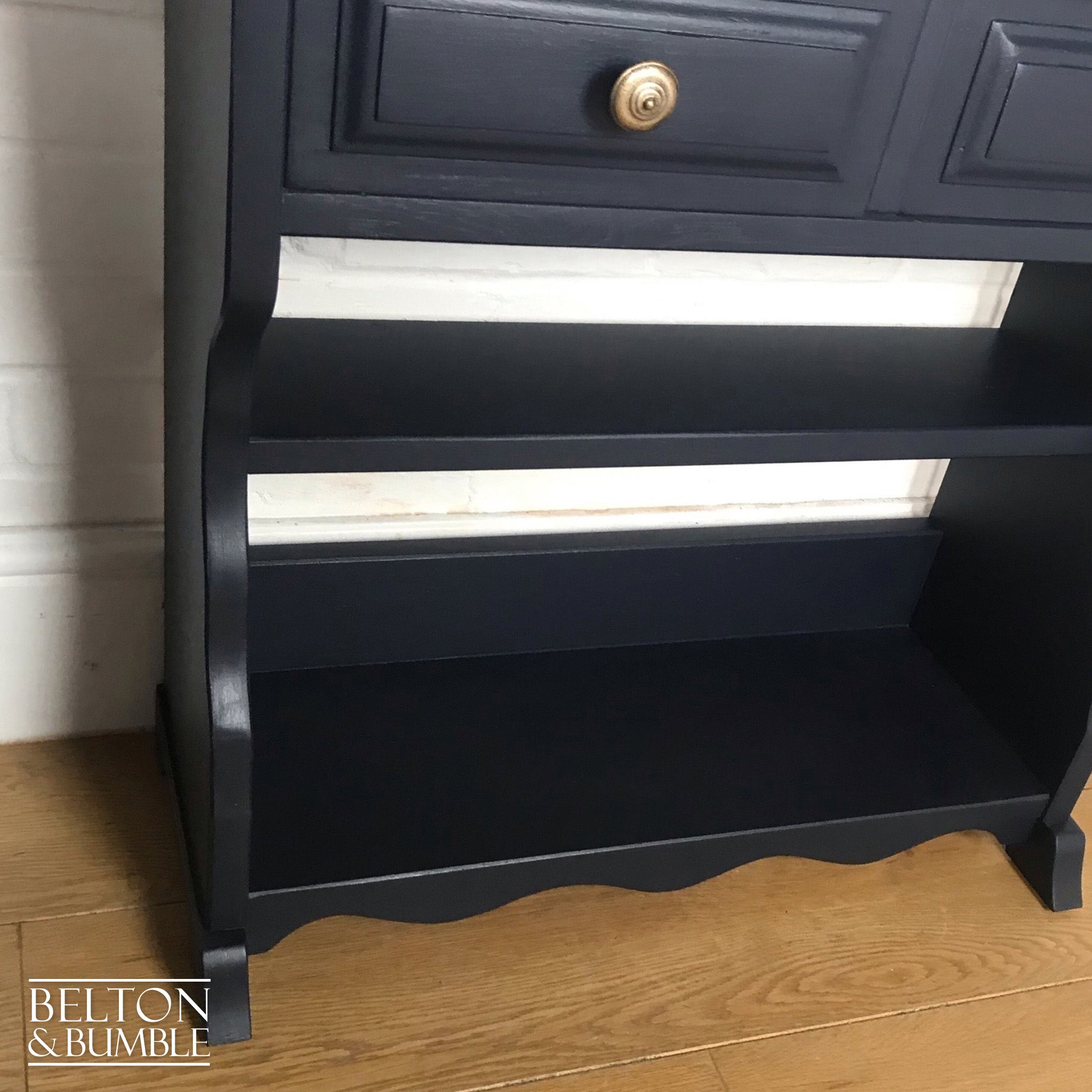 Navy Blue Hallway Console Table with Drawers-Belton & Bumble