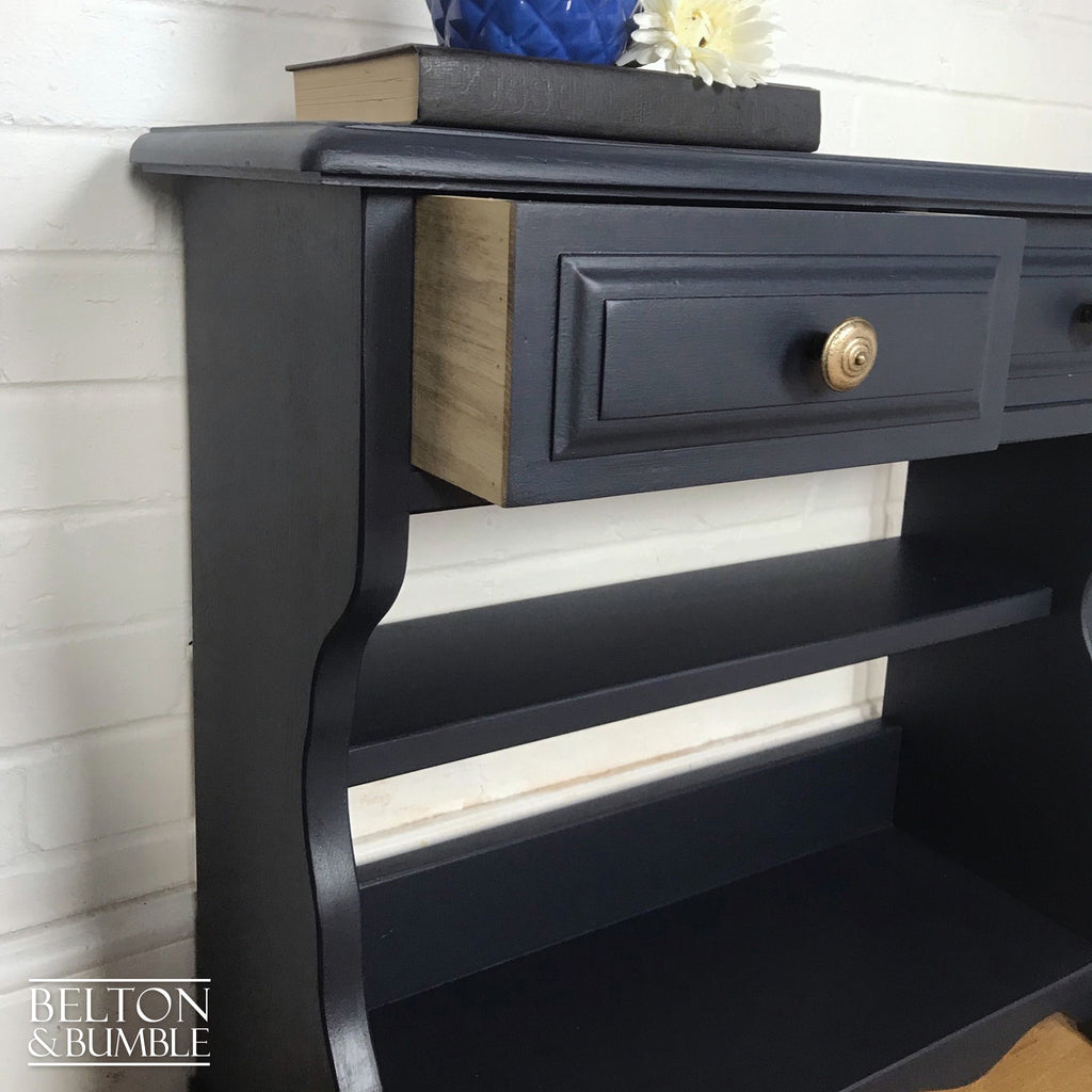 Navy Blue Hallway Console Table with Drawers-Belton & Bumble