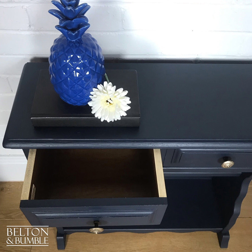 Navy Blue Hallway Console Table with Drawers-Belton & Bumble