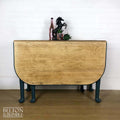 Oak Gate Leg Drop Leaf Dining Table in Green-Belton & Bumble