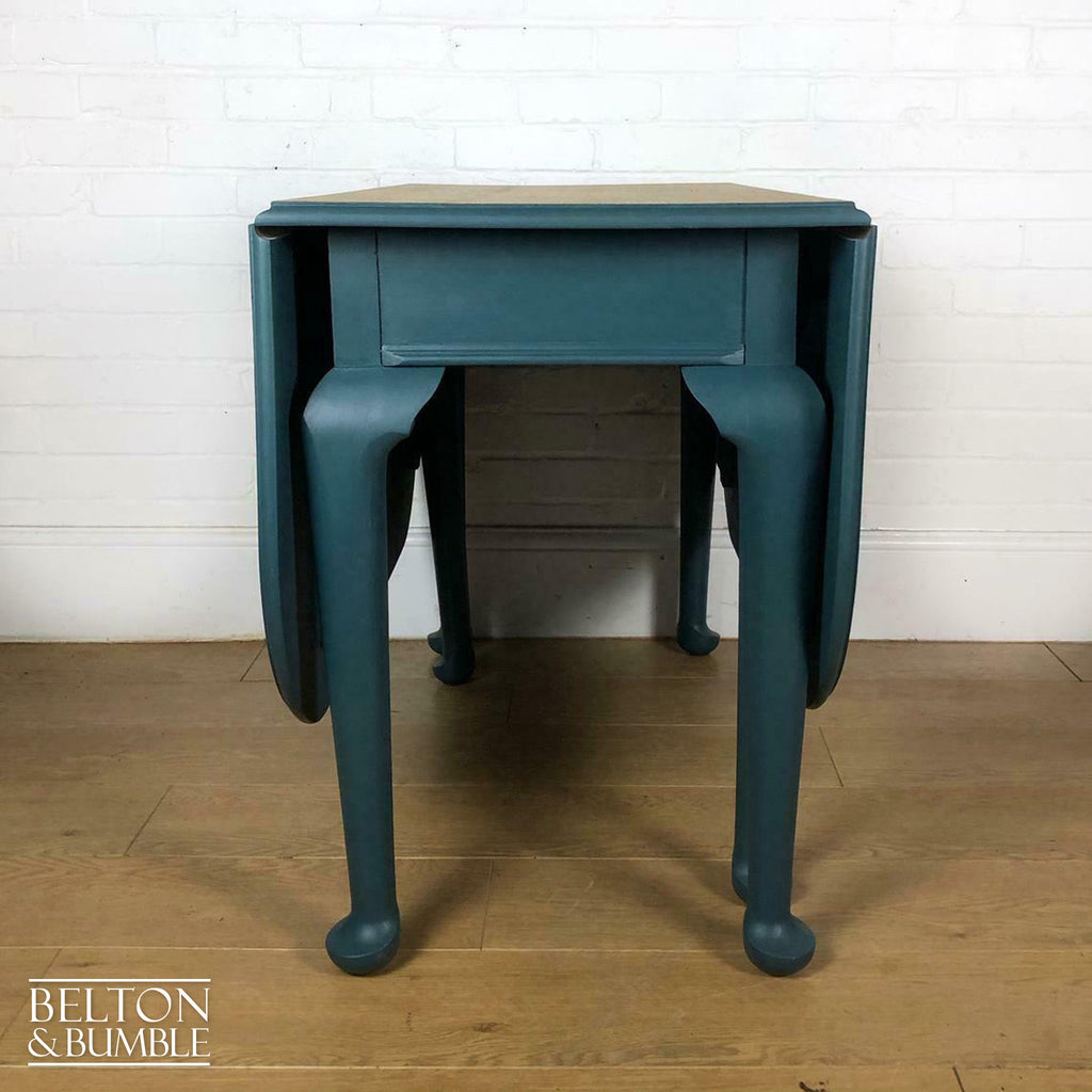 Oak Gate Leg Drop Leaf Dining Table in Green-Belton & Bumble