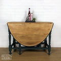 Oak Gate Leg Drop Leaf Dining Table in Green-Belton & Bumble