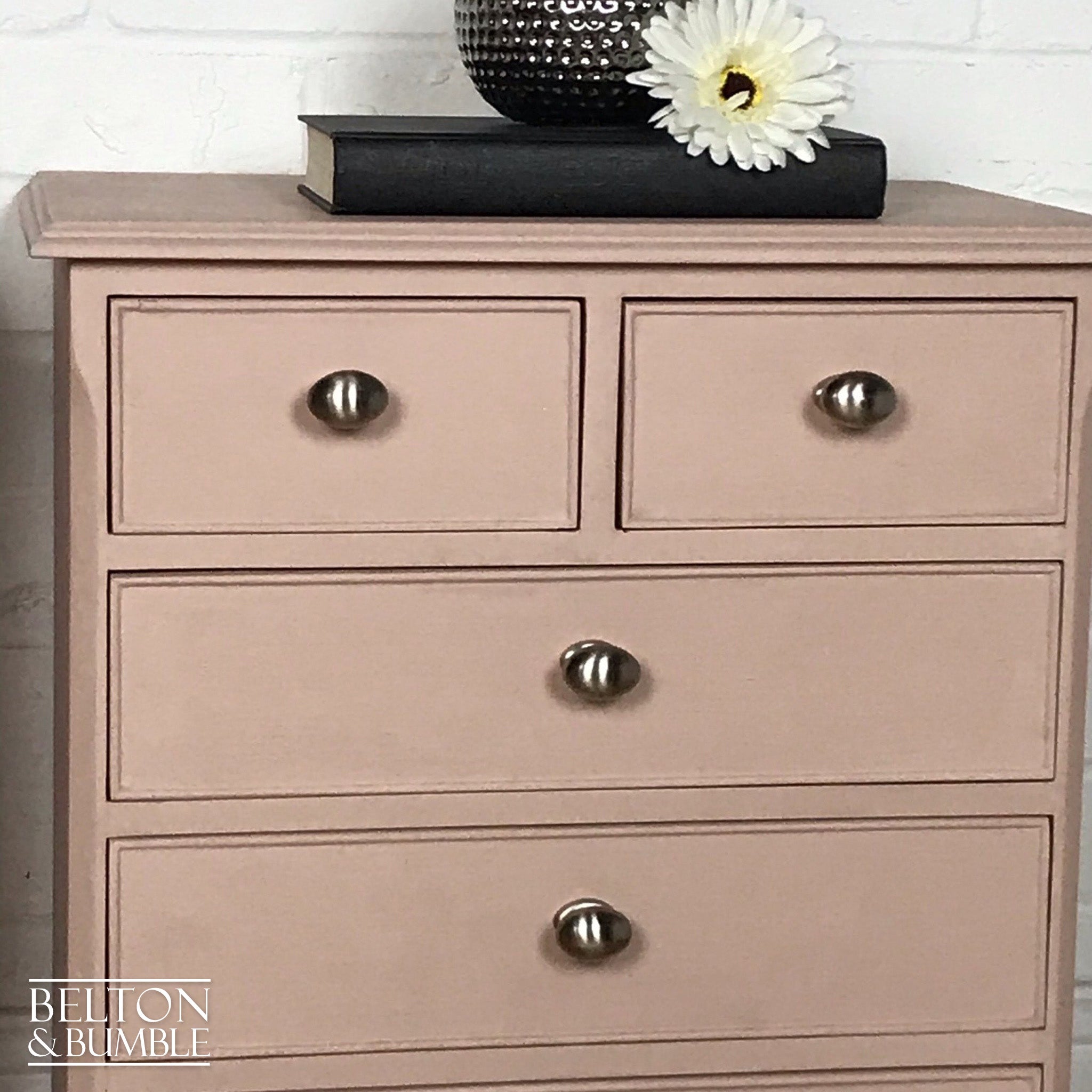 Pale Pink Matching Bedside Drawer Set-Belton & Bumble