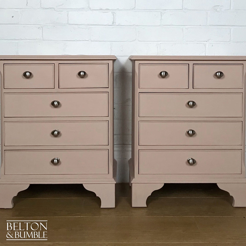Pale Pink Matching Bedside Drawer Set-Belton & Bumble