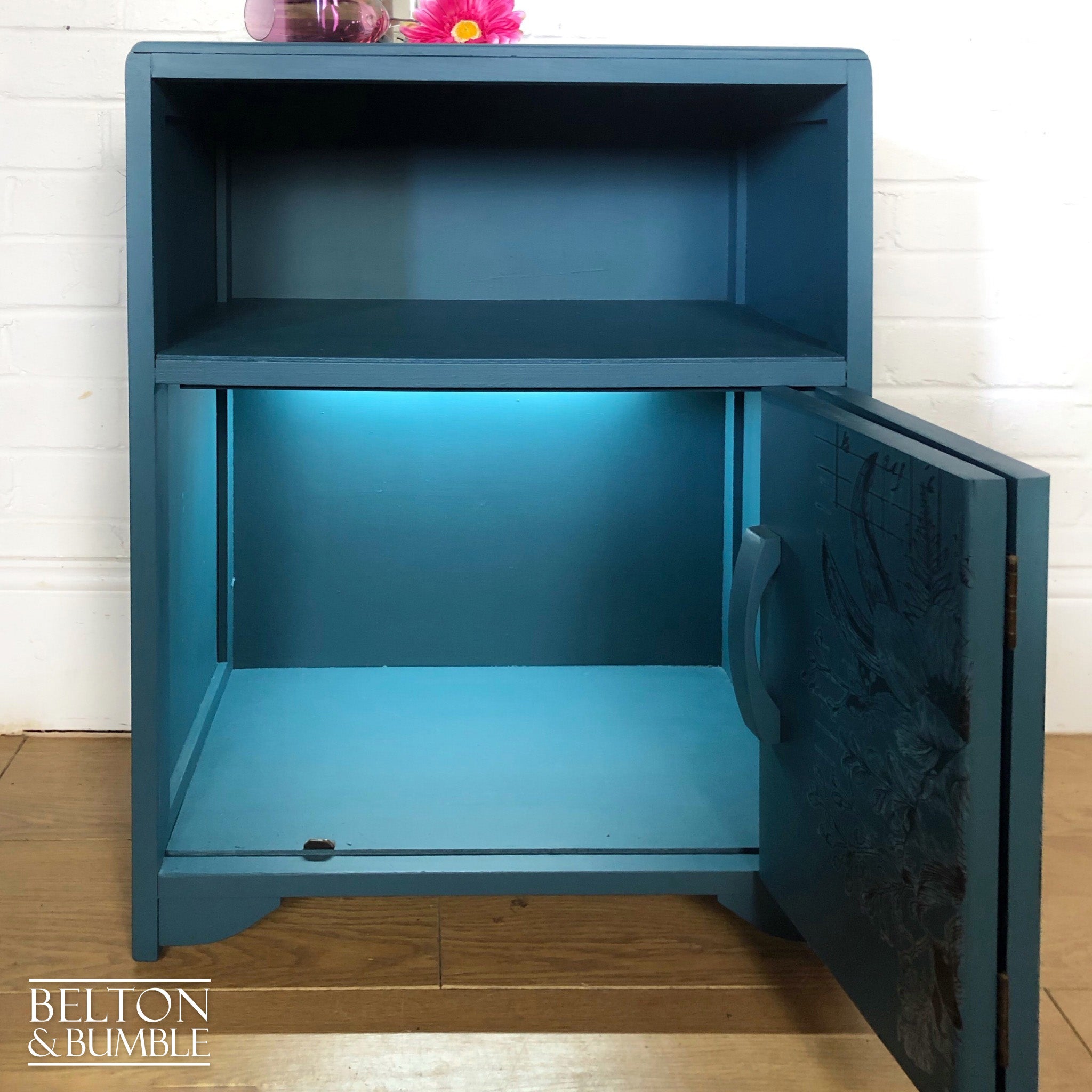 Petite Drinks Cabinet with Bifold Doors and Internal Sensor Light-Belton & Bumble