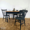 Pine Dining Table and Four Chair Set in Blue-Belton & Bumble