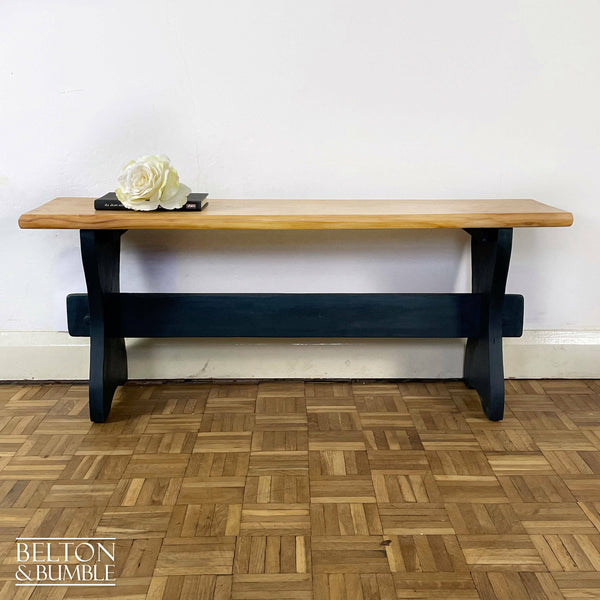 Pine Dining Table, Bench and Four Chair Set in Navy-Belton & Butler