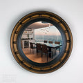 “Porthole” Convex Wall Hanging Mirror in Copper and Black-Belton & Bumble