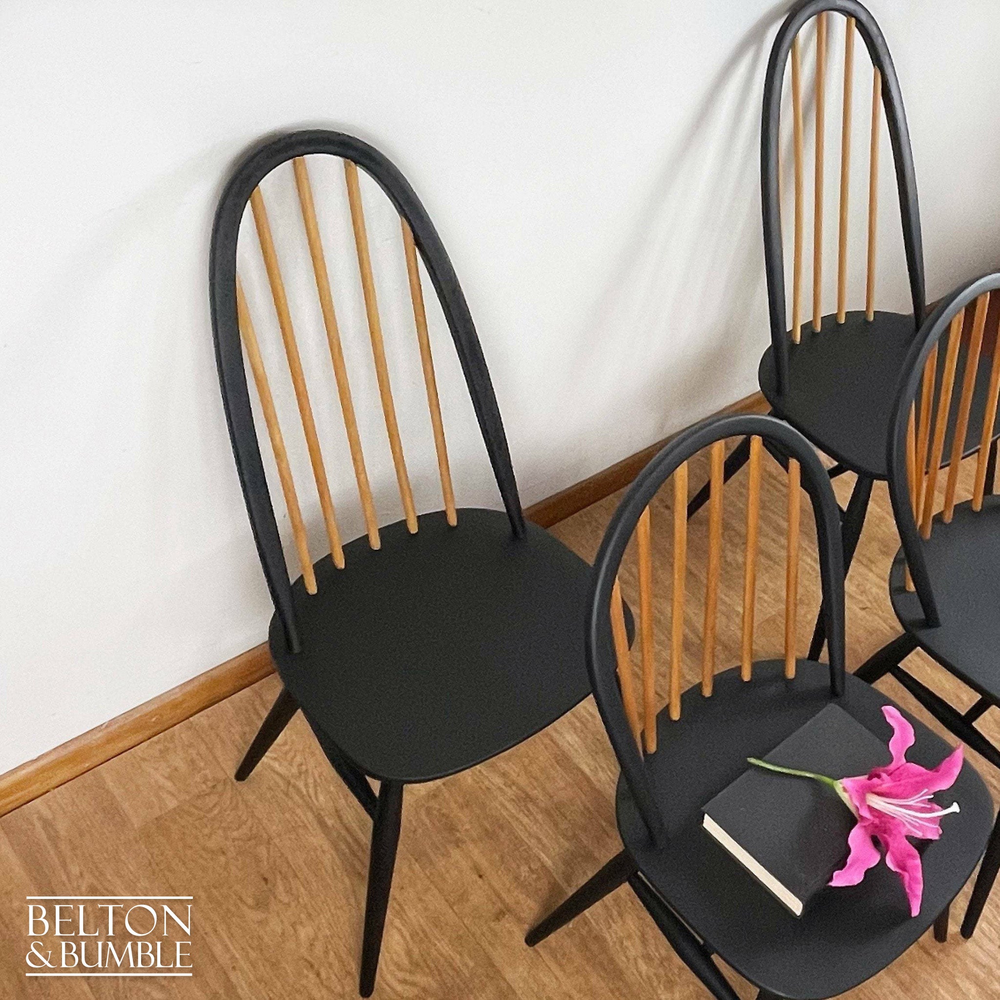 Set of 4 Ercol Windsor Chairs-Belton & Bumble