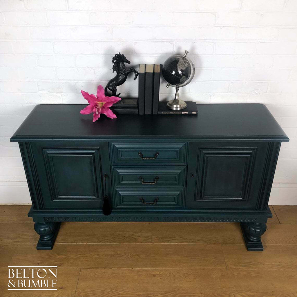 Sideboard with Carved Detail in Blue-Belton & Bumble
