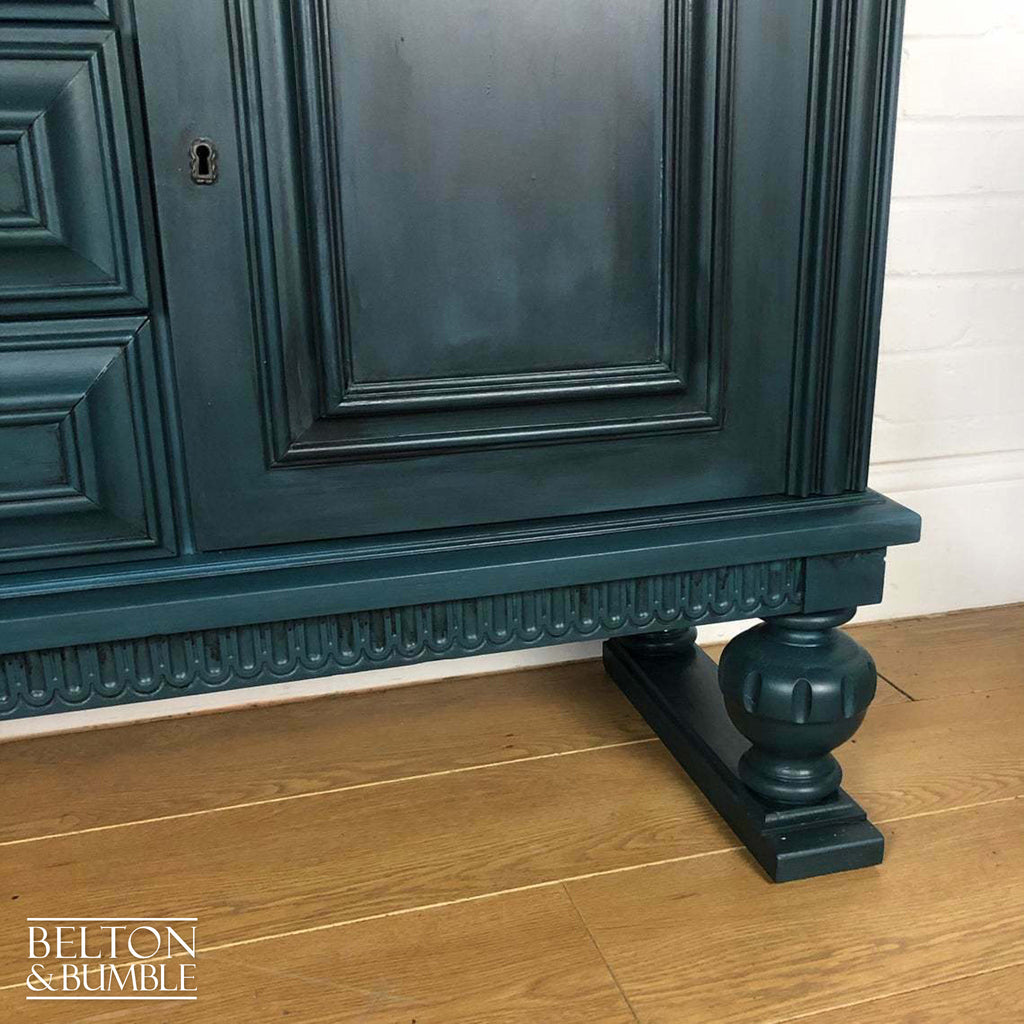 Sideboard with Carved Detail in Blue-Belton & Bumble