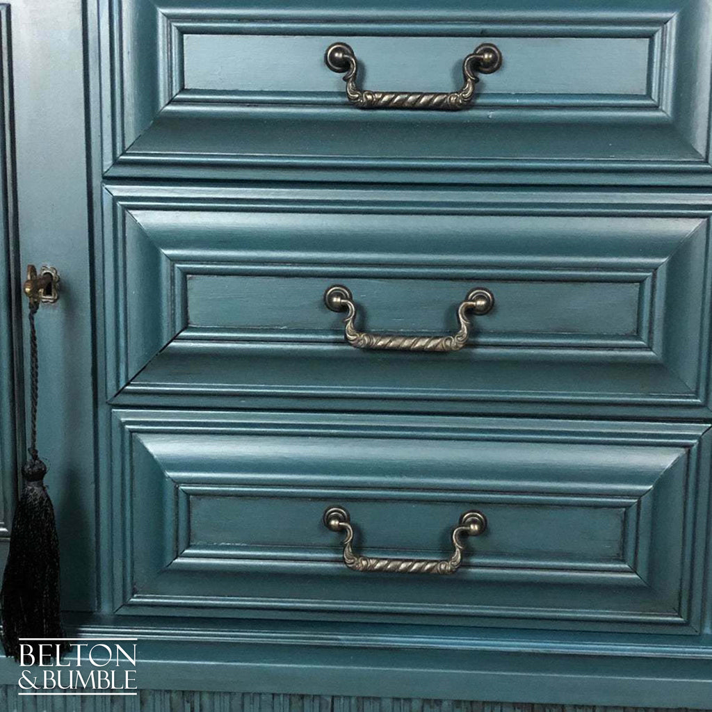 Sideboard with Carved Detail in Blue-Belton & Bumble