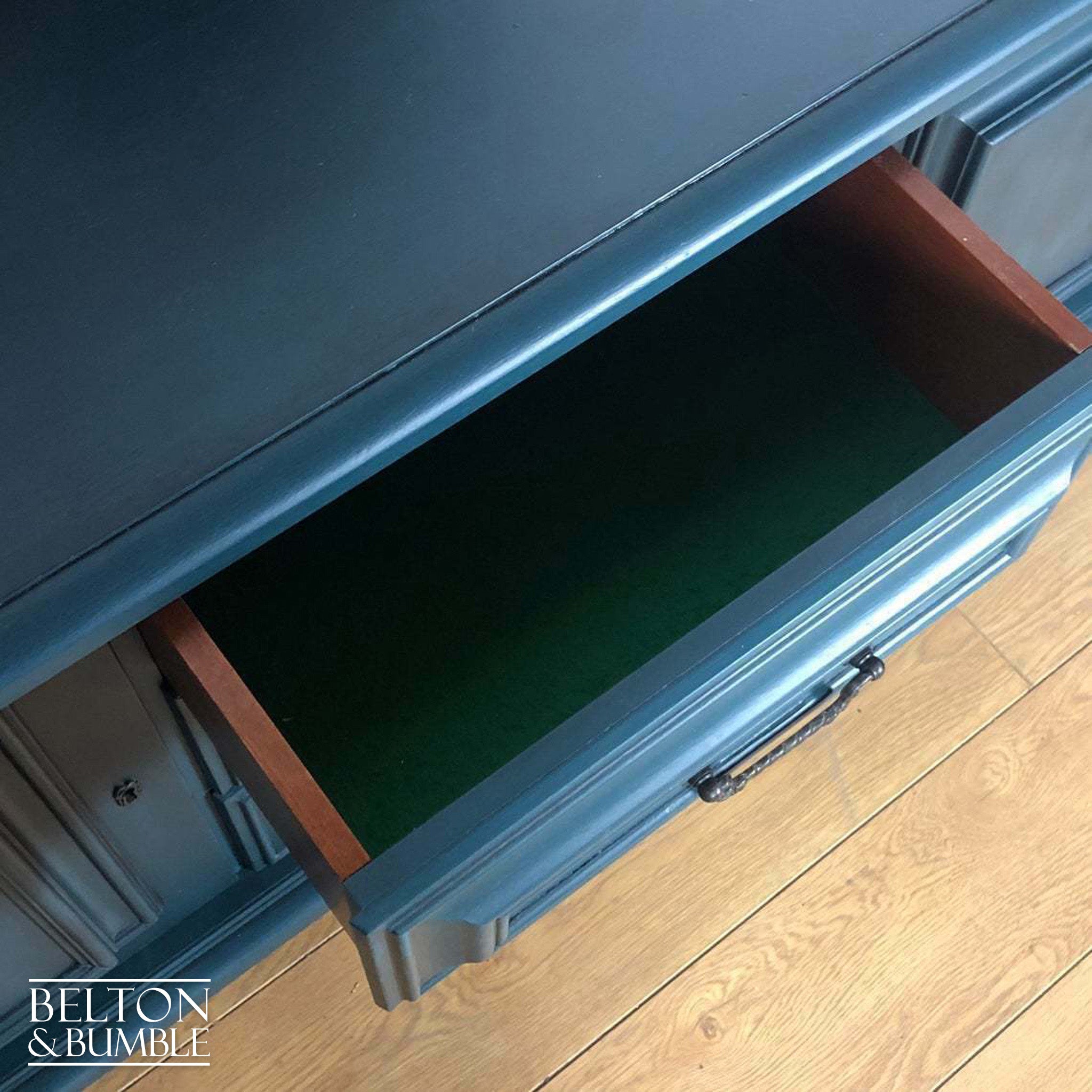 Sideboard with Carved Detail in Blue-Belton & Bumble