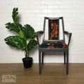 Carver Grey Chair Reupholstered in Grey Tigris Velvet-Belton & Bumble