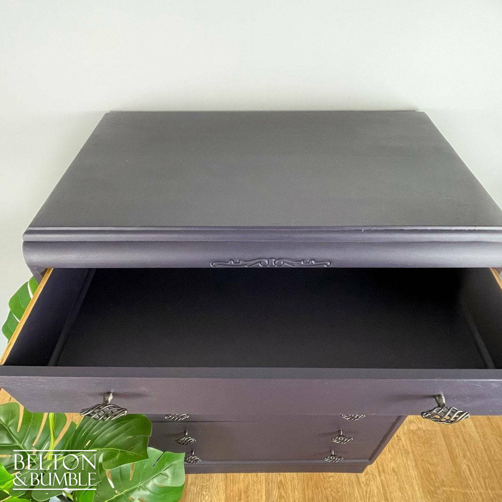 Six Drawer Chest of Drawers in Dark Purple by Beeanese-Belton & Bumble