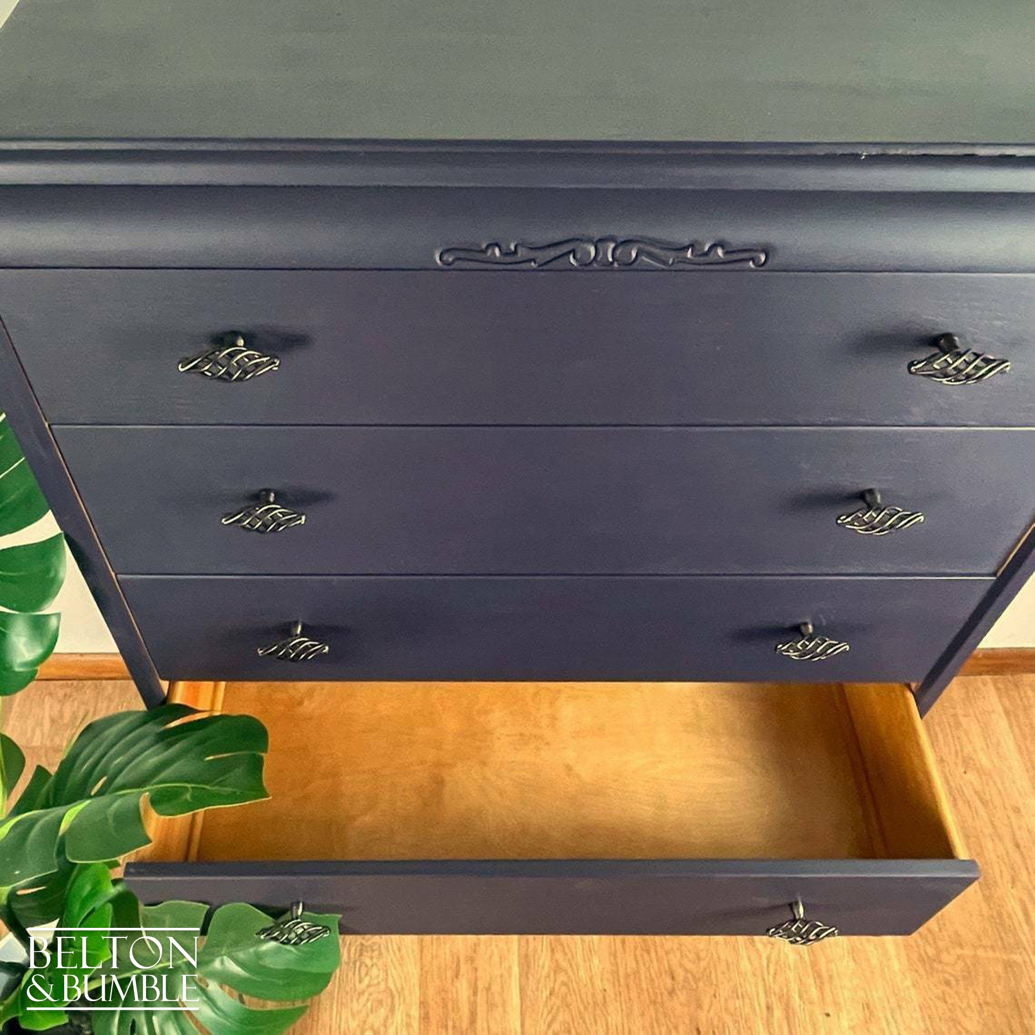 Six Drawer Chest of Drawers in Dark Purple by Beeanese-Belton & Bumble