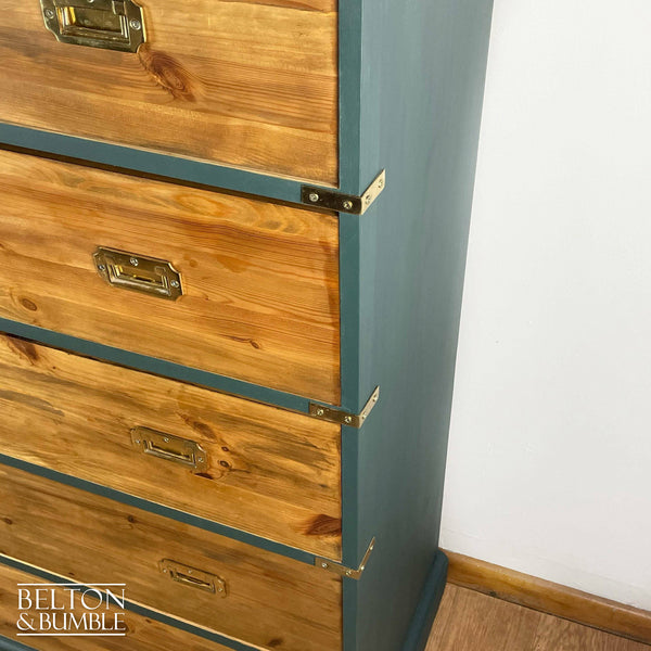 Six Drawer Pine Chest of Drawers in Green-Belton & Butler