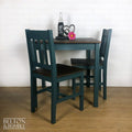 Square Pine Dining Table and Two Chair Set in Green-Belton & Bumble