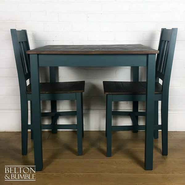 Square Pine Dining Table and Two Chair Set in Green-Belton & Butler