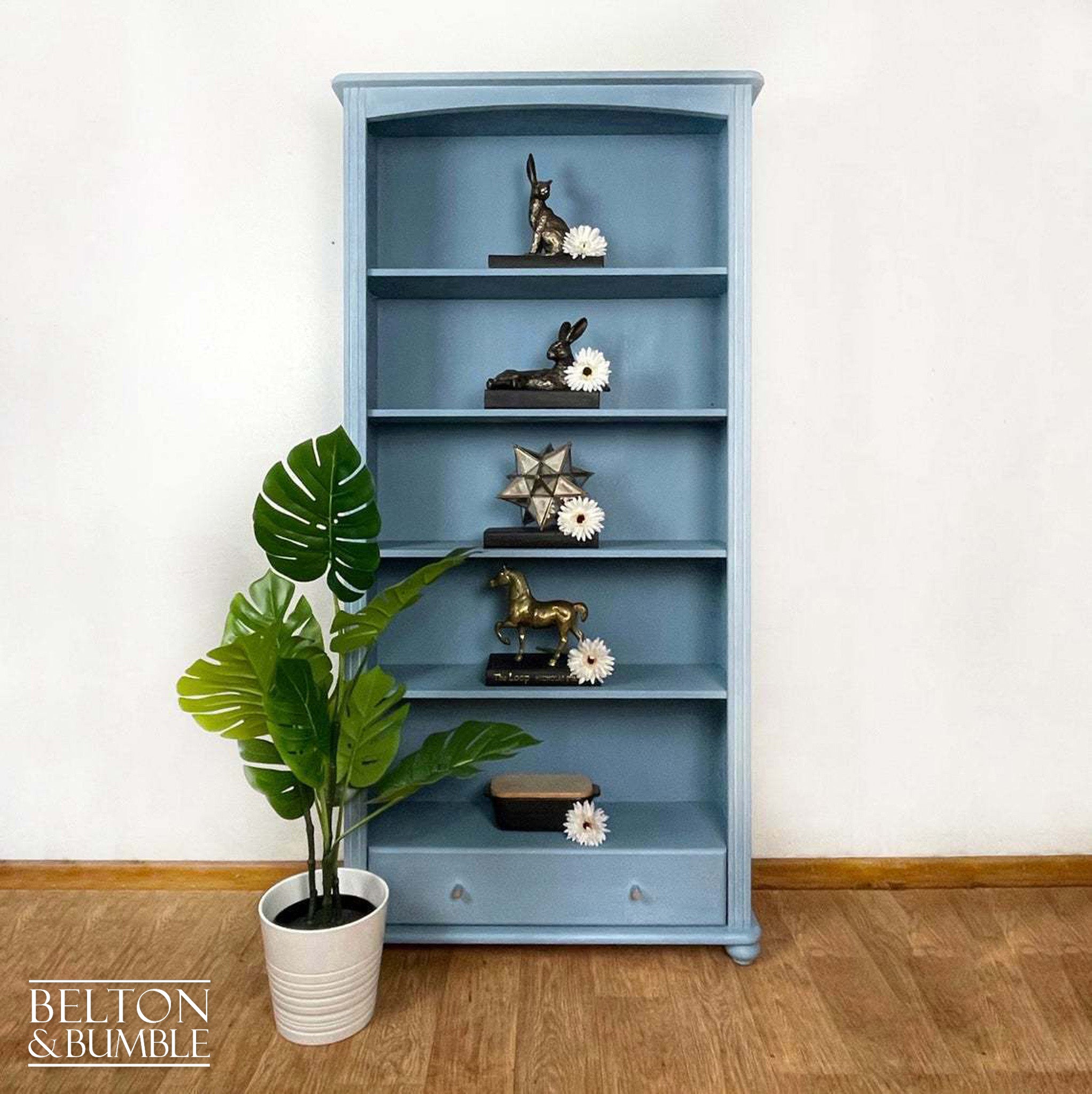 Tall Pine Bookcase in Pale Blue-Belton & Bumble