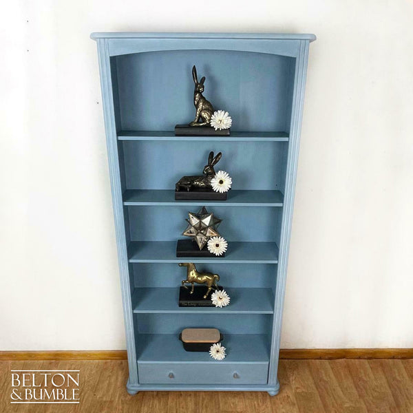 Tall Pine Bookcase in Pale Blue-Belton & Butler